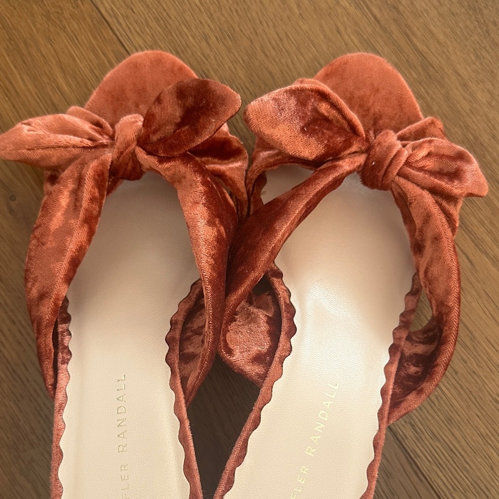 Loeffler Randall Rust Velvet Bow Heels - Picture 6 of 6
